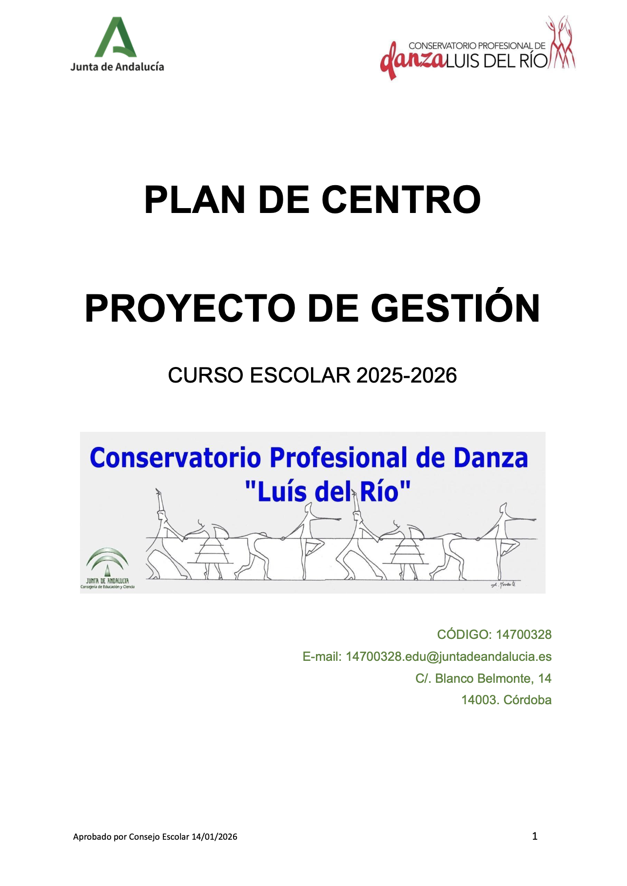 2025-26 PLAN DE CENTRO-PROYECTO DE GESTION 2025-2026